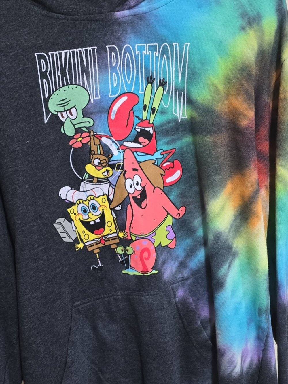 ​SpongeBob SquarePants "Bikini Bottom" Rainbow Tie-Dye Hoodie